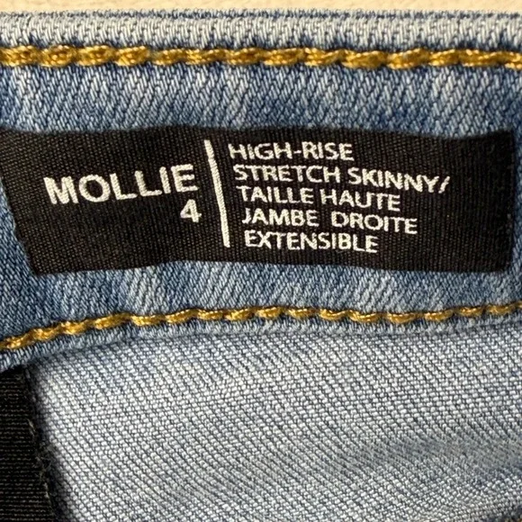 Buffalo David Bitton Mollie High Rise Stretch Skinny Jeans Womens 4 light‎ wash - Picture 7 of 10